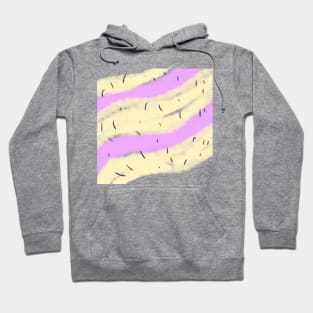 Pink yellow watercolor abstract art design Hoodie